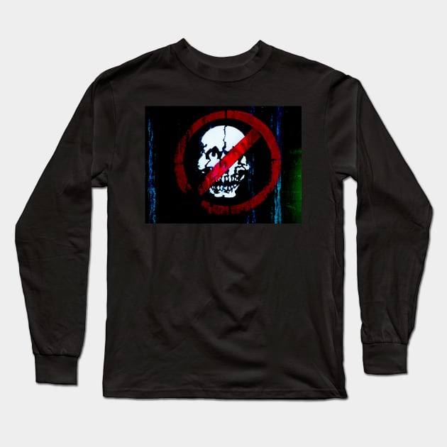 No Entry for Zombies Long Sleeve T-Shirt by PictureNZ